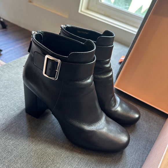 Prada Black Heeled Boots with Chunky Heel - Picture 1 of 7